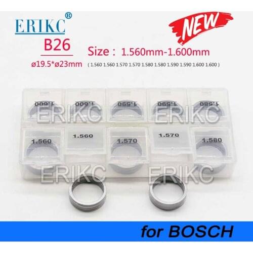 B26 Diesel CR Adjusting Shim Injector Gasket Size 1.56--1.60mm Gasket Kit Common Rail Nozzle Valve Lift Adjusting Shims
