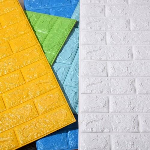 70*77cm DIY Self Adhesive 3D Wall Stickers Bedroom Waterproof Foam Brick Room Wallpaper Wall Decor Living Wall Sticker