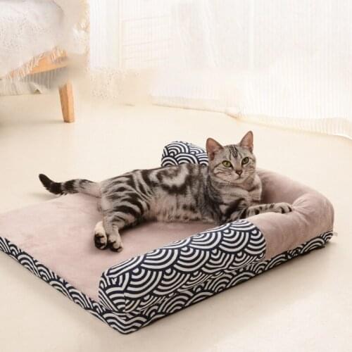 Dog Corner Nest Cushion Dog Mat Supplies Dog Detachable Washable Nest Cat Mat Bed Bed For Dog Soft Pet Bed Accessories