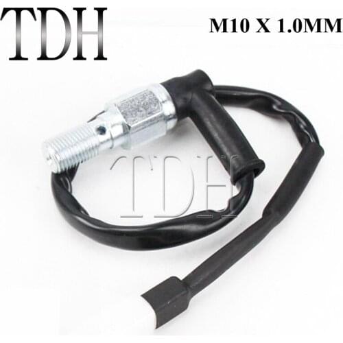 M10 x 1.0mm Universal Motorcycle Brake Hydraulic Single Banjo Bolt Light Switch Black + Silver for Honda Yamaha Kawasaki Suzuki