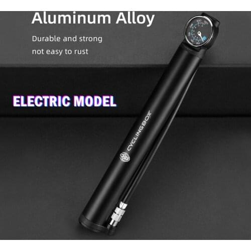Bicycle electric air pump portable high pressure aluminum alloy air pump road bike mountain bike air pump