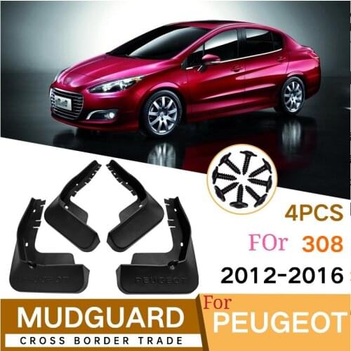 For Peugeot 308 2012-2016 High quality Mudguard Splash Guards Fender Mudflaps Mud Flaps car Accessories