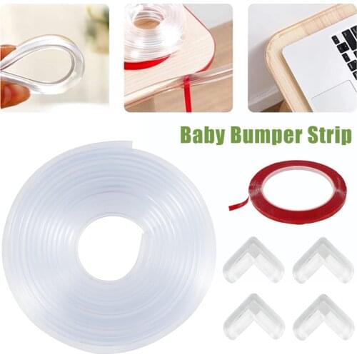 3M Infant Baby Safety Corner Protection Strip Guards Transparent Table Edge Furniture Corner Protectors Soft PVC Bumper