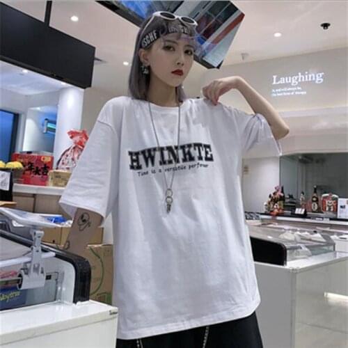 Harajuku Style Woman T shirt Summer New Letters Print Short Sleeve O Neck Tee shirt Women High Quality Woman Tshirt