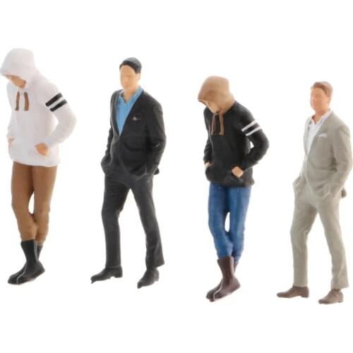 1/64 Model Classic Man Figure Toys Layout Diorama Scenery Table Decoration