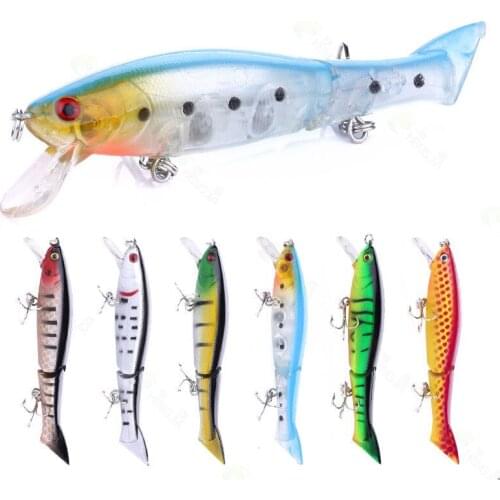 1PCS 2 knots Minnow Fishing Lure 12CM 13G pesca hooks fish wobbler tackle crankbait artificial hard bait swimbait Fishing Tackle