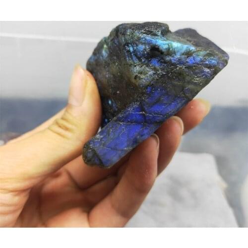 100% Natural Quartz Crystal Stone Rough Blue Color Labradorite Stone Mineral specimens Reflective Moonstone Home Decor Crystals