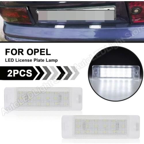 2Pcs For OPEL Astra F 1992 1993 1994 1995 1996 1997 1998 Calibra 1989-1997 LED License Plate Lights White Number Plate Lamp