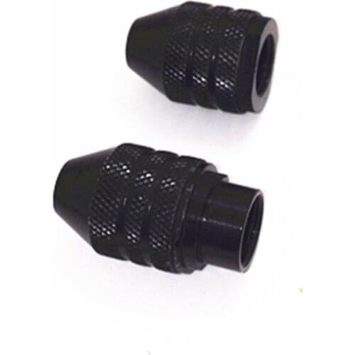 2pcs Multi Chuck Key-less For Dremel Rotary Tools 0.3-3.2mm Keyless Drill Bit Chucks Adapter Converter Universal Mini Chuck