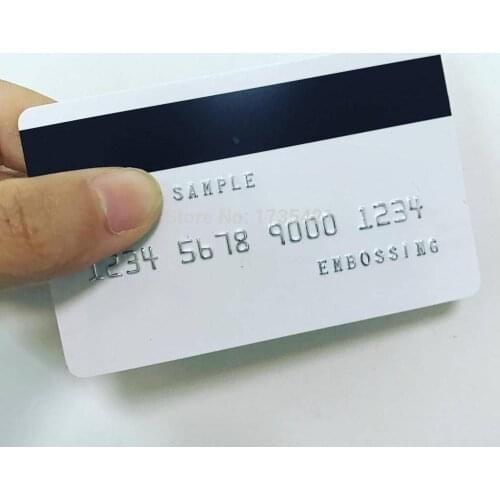 1000pcs/lot)Embossed gold/silver blank credit card size plastic cards printing with high-co magnetic panel