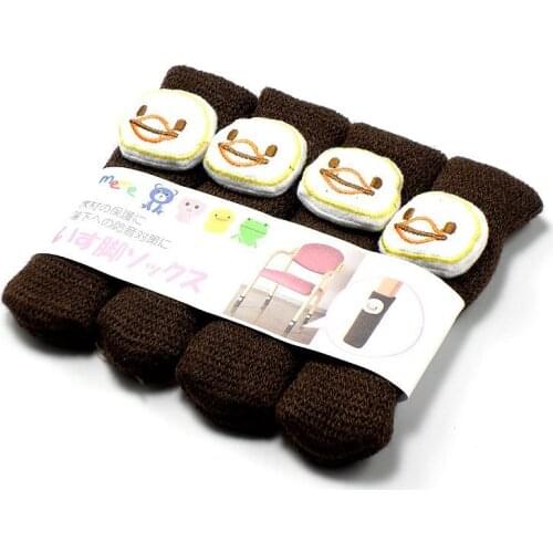 4 Pcs/lot Cartoon Home knitting Chair Table Leg Floor Protector Anti Scratch Cover Sock Sleeve