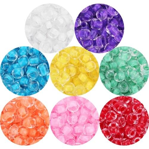 500pcs/lot 1.5mm Hole White/pink/Red/Yellow Transparent Glass Beads For DIY Jewelry Making Earrings Bracelets