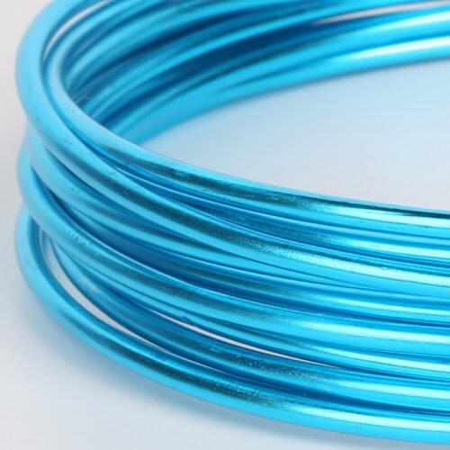 Turquoise Color Versatile Painted Aluminium Wire 1/1.5/2/2.5mm Aluminium Craft Floristry Wire For Jewelry Making DIY Findings