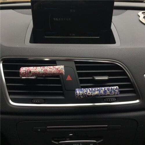 New Pattern Car Perfume Outlet Ma'am Automotive Air Conditioning Outlet Perfume Diamond Long strip Perfumes 100 Original