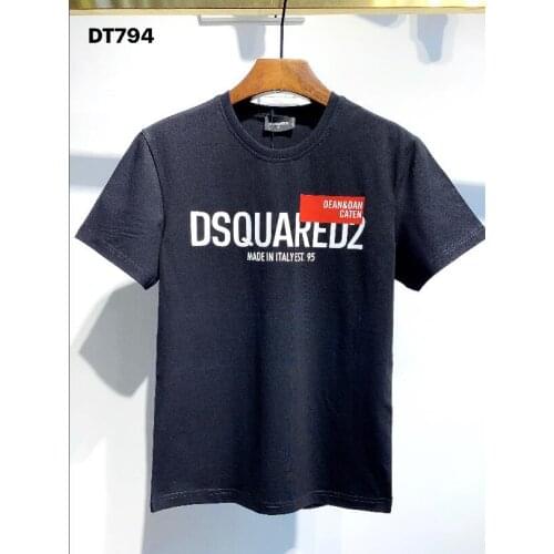 Harajuku y2k Classic Top Men Women Cotton T-shirt Letter Print Short Sleeve Collar Shirt Hip-Hop Style Dsquared2