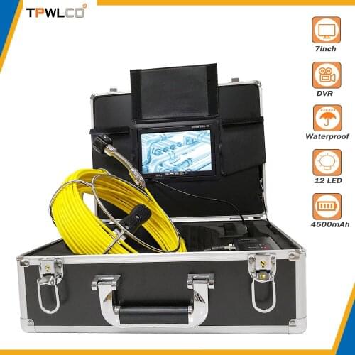 23mm 30m 7inch Pipeline Endoscope Inspection Camera Underwater Industrial Pipe Sewer Drain Wall Video Camera Recorder