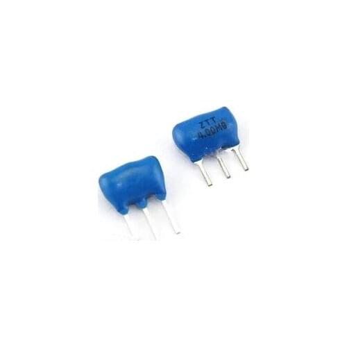 100 PCS/LOT 4.000 MHZ 3 p ceramic crystals 4 MHZ 4.000MHZ 4.0 MHZ 3 feet ZTT4M