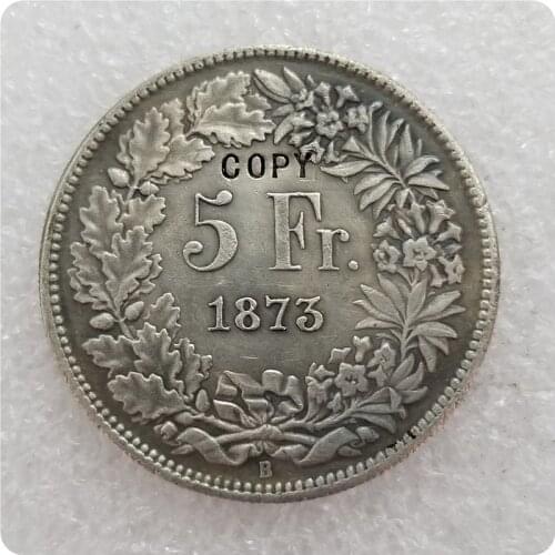 1873-B Switzerland 5 Francs COIN COPY