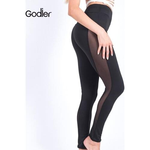 New Hot Women Mesh Patchwork Leggings Hollow Elastic Push Up Pants Big Size Black Capris Trousers Sportswear Fitness Leggings