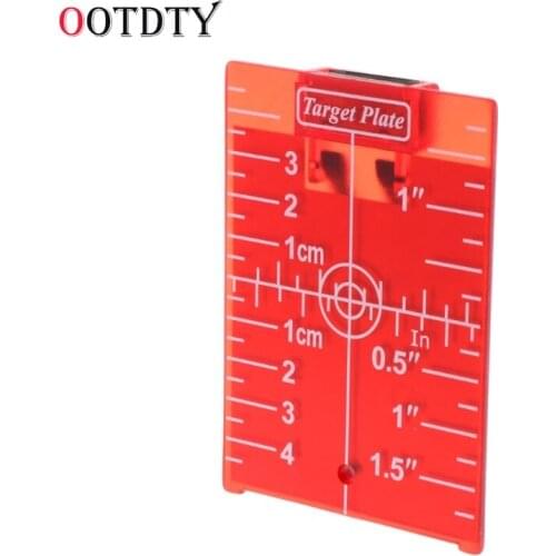 OOTDTY Magnetic Red Target Plate For Rotary Cross Line Laser Level Distance Measurer