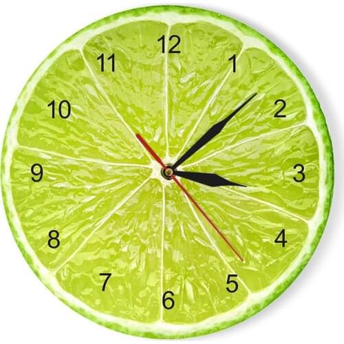 Fresh Fruit Wall Watches Home Decor Hanging Lemon Kitchen Clocks Reloj de Pared Beverage Shop Decoration Special Gift Summer