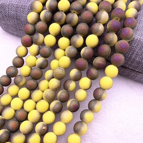 New 6/8mm Austrian Frosted Matt Crystal Glass Beads Loose Spacer Beads Handmade for Jewellery Making DIY Bracelet Necklace #21