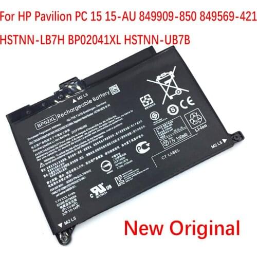 NEW Original BP02XL 5150mAh Laptop Battery For HP Pavilion PC 15 15-AU 849909-850 (F9-21) 849569-421 HSTNN-LB7H BP02041XL