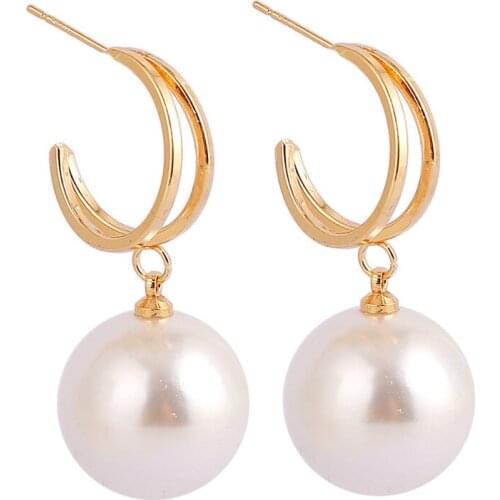 Oorbellen Geometry Baroque Pearl Earrings Contracted Web Celebrity Eardrop Act The Role Ofing Is Tasted Women Brinco