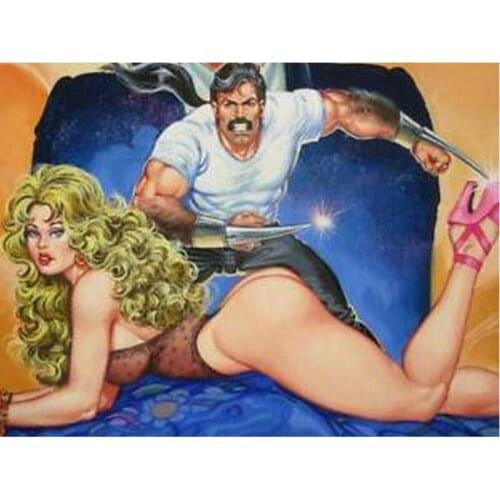 Full Diamond Embroidery Woman and killer DIY Needlework Square Diamond Painting Cross Stitch 5D Rhinestones Mosaic Pattern