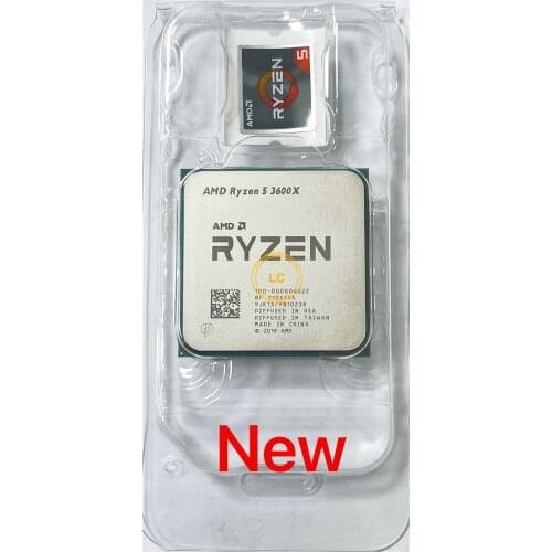 AMD Ryzen 5 3600X R5 3600X 3.8 GHz Six-Core Twelve-Thread CPU Processor 7NM 95W L3=32M 100-000000022 Socket AM4 new no Cooler