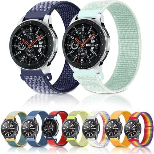 For Samsung Galaxy Watch 3 Sansung 20/22mm Strap 45mm 41mm active 2 Gear S3 Frontier Sport Nylon Bracelet Huawei Watch GT 2