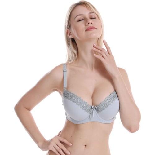 Sexy Bras Push Up Bra Deep V Gather Brassiere Lingerie Bralette Solid Underwire Bras Black Female Sexy Lace Bra 36B 38B 40B 42B