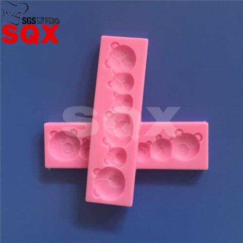 Bear Cartoon silicone mold Fondant Cake Decorating Tools Wedding Decoration Chocolate Silicone Soap Cake Mold Mould MR07