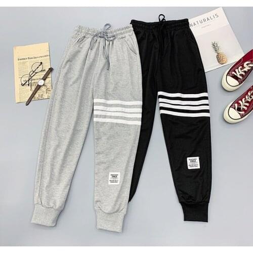 Women Jogger Pants Student 2021 New Spring And Autumn Fashion Female Ankle-Length Pants Teenager Girls Gray Black Hot Sale N73