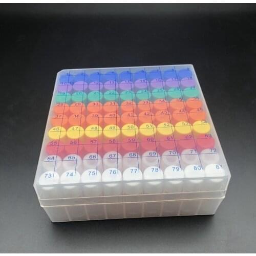 1set include one piece 81- lattice digital code Storage Box for Store Cryovial+81pieces 1.8ml plastic Refrigerating tube