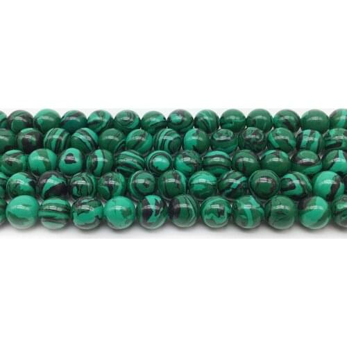 1 Strand Round Malachite Beads 4-16mm Pick Size Fitting DIY Jewelry Making Charm Stone Sieraden Maken Ornament Loose Accessories