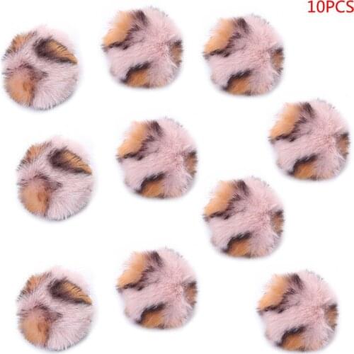 10Pcs Funny Interactive Cat Toys Kitten Soft Plush Zebra-Stripes Leopard Chewing Ball Toy Cat Supplies C42