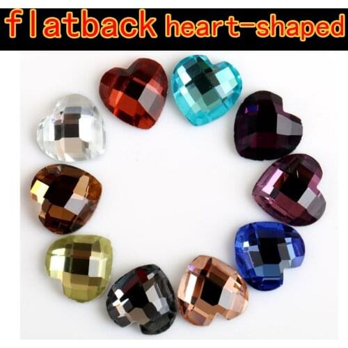 2018 New Fashion 20pcs/lot royalblue Heart Rhinestone,flatback Crystal glass DIY accessory