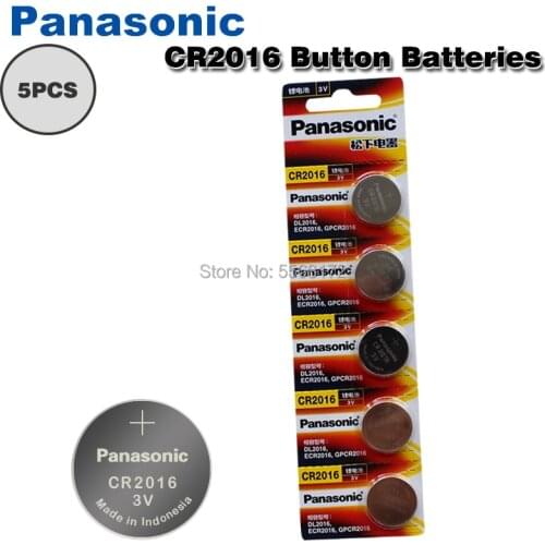 5pcs original brand new battery for PANASONIC cr2016 3v button cell coin batteries for watch computer cr 2016 For Control Toy