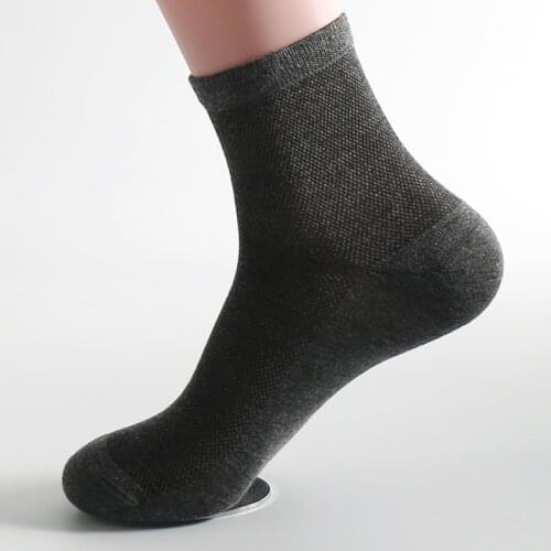 5 Pack Mens Silk Socks Male Mesh Breathable Slim Mulberry Silk Grey Meias Business Man Moisturizing Tube Dress Sokken Deodorant