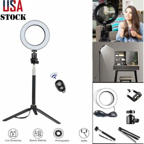 8" LED Selfie Ring Light with Stand Tripod Stand Dimmable LED Photography Light Kit For Makeup Youtube Live broadcast
