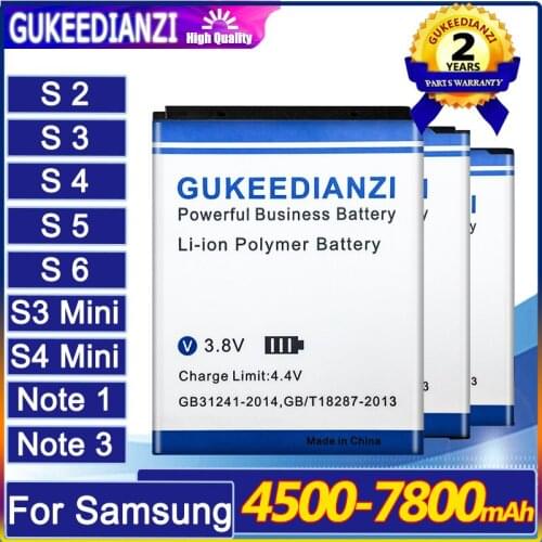 Battery For Samsung GALAXY S2 S3 S4 S5 S6 S3 S4 Mini Note 3 Note3 III N900 I9220 N9005 I9100 I8190 I9300 I9190 I9500 G900 G900S