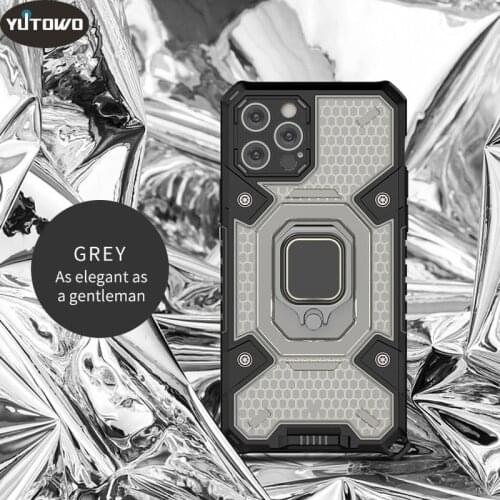 Newest Funda Case For iPhone 12 Pro Max 12 Mini 11 Pro Max XS Max XR Metal Ring Stand Anti-fall Space Phone Case