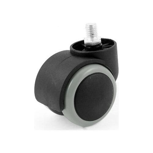 10mm Thread Dia 2inch Wheel Rotatable Caster Black for office Chair