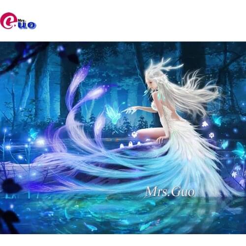 DIY Diamond Painting White Peacock Fairy 5D rhinestone Cross Stitch Diamond Art Embroidery Mosaic Handmade Home Decoration Puzzl