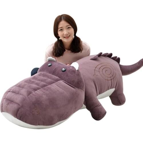 Dorimytrader Large Cuddly Animal Crocodile Plush Toy Big Stuffed Soft Cartoon Alligator Pillow Children Play Doll Lover Gift