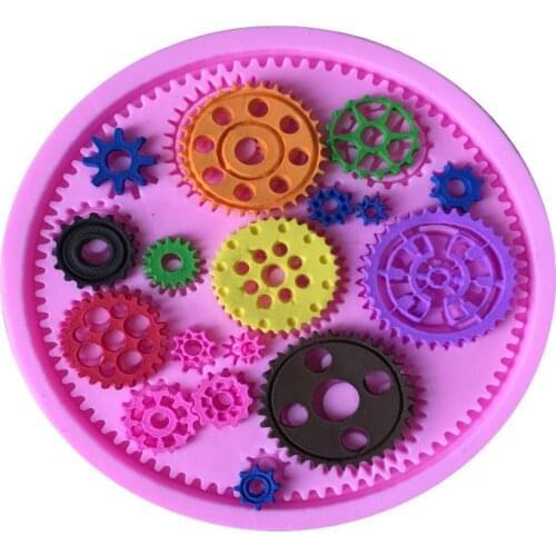 Steampunk Gears Confeitaria Silicone Mold Fondant Cake Molds Cupcake Mould Chocolate Baking Tools For Cakes E398