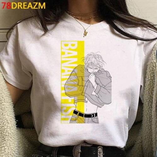 Banana Fish tshirt summer top men aesthetic ulzzang graphic tees tumblr print clothes t shirt white t shirt tumblr