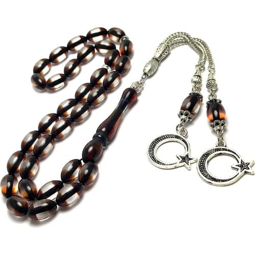 Islamic Tasbih Muslim Rosary Beads 33 Prayer Rosary For Men Bracelet For Men Accessory amber oltu amber stone Handmade Turkey