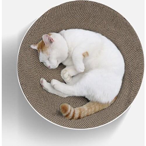 Cat Scratcher Bed Rest Interactive Scratching Grinding Nails Catnip Toy Kitten Lounge Sofa Board Bowl Type Corrugated Pet Mats